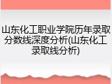 山东化工职业学院历年录取分数线深度分析(山东化工录取线分析)