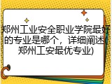 郑州工业安全职业学院最好的专业是哪个，详细阐述(郑州工安最优专业)