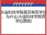大连科技学院是否有双学位，为什么(大连科技学院双学位原因)