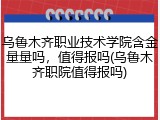 乌鲁木齐职业技术学院含金量量吗，值得报吗(乌鲁木齐职院值得报吗)