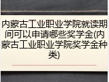 内蒙古工业职业学院就读期间可以申请哪些奖学金(内蒙古工业职业学院奖学金种类)