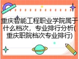 重庆智能工程职业学院属于什么档次，专业排行分析(重庆职院档次专业排行)