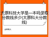 太原科技大学是一本吗录取分数线多少(太原科大分数线)