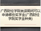 广西财经学院就读期间可以申请哪些奖学金(广西财经学院奖学金种类)
