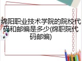 绵阳职业技术学院的院校代码和邮编是多少(绵职院代码邮编)