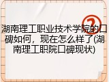 湖南理工职业技术学院的口碑如何，现在怎么样了(湖南理工职院口碑现状)
