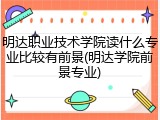 明达职业技术学院读什么专业比较有前景(明达学院前景专业)