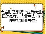 大连财经学院毕业后就业前景怎么样，毕业生去向(大连财经就业去向)