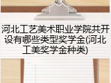 河北工艺美术职业学院共开设有哪些类型奖学金(河北工美奖学金种类)