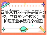 四川护理职业学院是否有分校，共有多少个校区(四川护理职业学院几个校区)