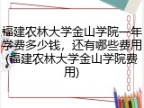 福建农林大学金山学院一年学费多少钱，还有哪些费用(福建农林大学金山学院费用)
