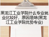 黑龙江工业学院什么专业就业比较好，原因是啥(黑龙江工业学院优势专业)