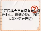 广西民族大学有没有就业指导中心，详细介绍(广西民大就业指导详情)