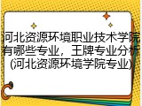 河北资源环境职业技术学院有哪些专业，王牌专业分析(河北资源环境学院专业)