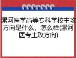 漯河医学高等专科学校主攻方向是什么，怎么样(漯河医专主攻方向)