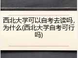 西北大学可以自考去读吗，为什么(西北大学自考可行吗)