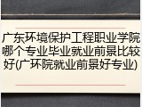 广东环境保护工程职业学院哪个专业毕业就业前景比较好(广环院就业前景好专业)
