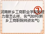 河南新乡工商职业学院师资力量怎么样，名气如何(新乡工商职院师资名气)