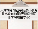 天津商务职业学院读什么专业比较有前景(天津商务职业学院前景专业)