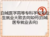 白城医学高等专科学校毕业生就业大致去向如何(白城医专就业去向)