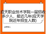 应天职业技术学院一届招收多少人，最近几年(应天学院近年招生人数)
