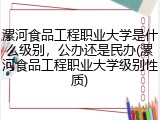 漯河食品工程职业大学是什么级别，公办还是民办(漯河食品工程职业大学级别性质)