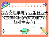 西安文理学院毕业生就业大致去向如何(西安文理学院毕业生去向)