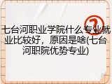 七台河职业学院什么专业就业比较好，原因是啥(七台河职院优势专业)