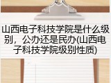 山西电子科技学院是什么级别，公办还是民办(山西电子科技学院级别性质)
