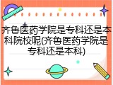 齐鲁医药学院是专科还是本科院校呢(齐鲁医药学院是专科还是本科)