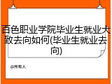百色职业学院毕业生就业大致去向如何(毕业生就业去向)