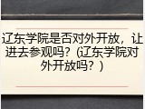 辽东学院是否对外开放，让进去参观吗？(辽东学院对外开放吗？)