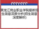 黑龙江商业职业学院最新招生简章深度分析(招生简章深度解析)