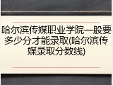 哈尔滨传媒职业学院一般要多少分才能录取(哈尔滨传媒录取分数线)