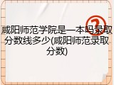 咸阳师范学院是一本吗录取分数线多少(咸阳师范录取分数)