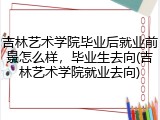 吉林艺术学院毕业后就业前景怎么样，毕业生去向(吉林艺术学院就业去向)