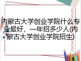 内蒙古大学创业学院什么专业最好，一年招多少人(内蒙古大学创业学院招生)