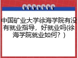 中国矿业大学徐海学院有没有就业指导，好就业吗(徐海学院就业如何？)