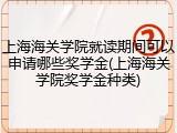 上海海关学院就读期间可以申请哪些奖学金(上海海关学院奖学金种类)