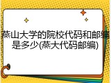 燕山大学的院校代码和邮编是多少(燕大代码邮编)