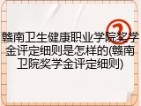 赣南卫生健康职业学院奖学金评定细则是怎样的(赣南卫院奖学金评定细则)