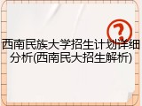 西南民族大学招生计划详细分析(西南民大招生解析)