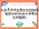 长安大学学生男女比例如何，趋势分析(长安大学男女比例趋势)