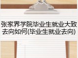 张家界学院毕业生就业大致去向如何(毕业生就业去向)