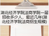 湖北经济学院法商学院一届招收多少人，最近几年(湖北经济学院法商招生规模)