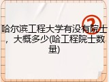 哈尔滨工程大学有没有院士，大概多少(哈工程院士数量)