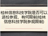 桂林信息科技学院是否可以进校参观，有何限制(桂林信息科技学院参观限制)
