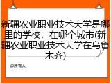 新疆农业职业技术大学是哪里的学校，在哪个城市(新疆农业职业技术大学在乌鲁木齐)