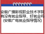 安徽广播影视职业技术学院有没有就业指导，好就业吗(安徽广电就业指导情况)