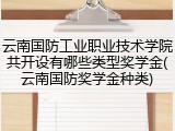 云南国防工业职业技术学院共开设有哪些类型奖学金(云南国防奖学金种类)